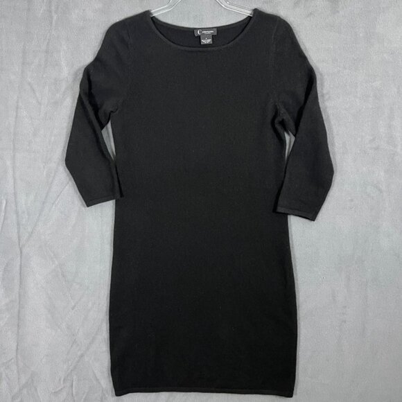 100% Cashmere Sweater Dress Long sleeve Mini Medium - Picture 2 of 6